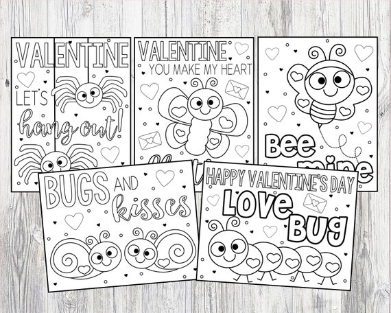 Printable Love Bug Valentine's Day Coloring Pages For Kids