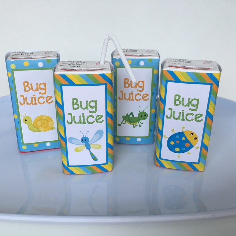 Bug Juice Juice Box Labels. Instant Digital Download. Fun for Etsy