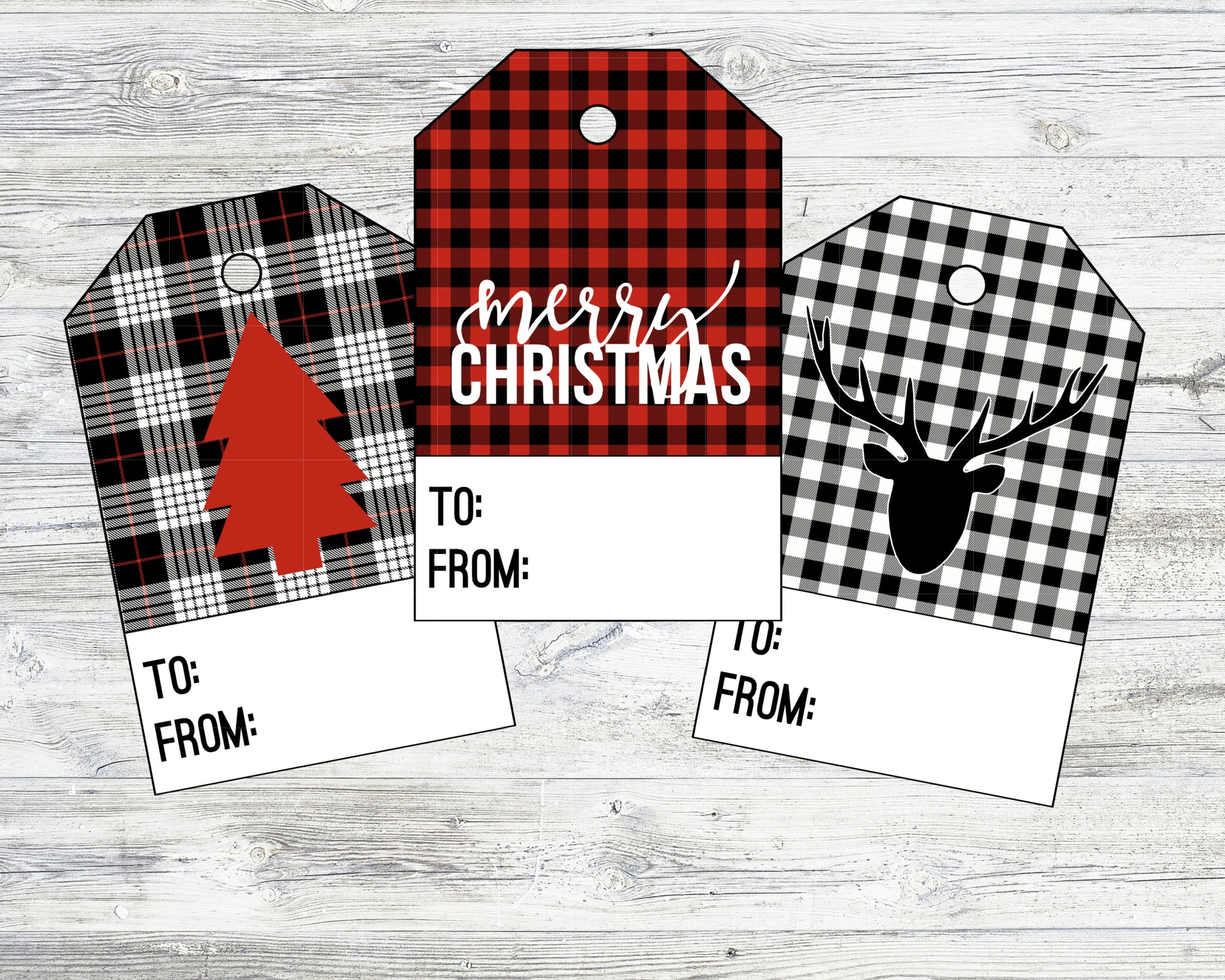 Buy 200 Pieces Christmas Tags for Gifts Xmas Paper Gift Tags with String  Attached Buffalo Tie on Christmas Gift Tags Hanging Plaid Tags Holiday Name  Tag Labels for Gift Bags Wrapping Presents