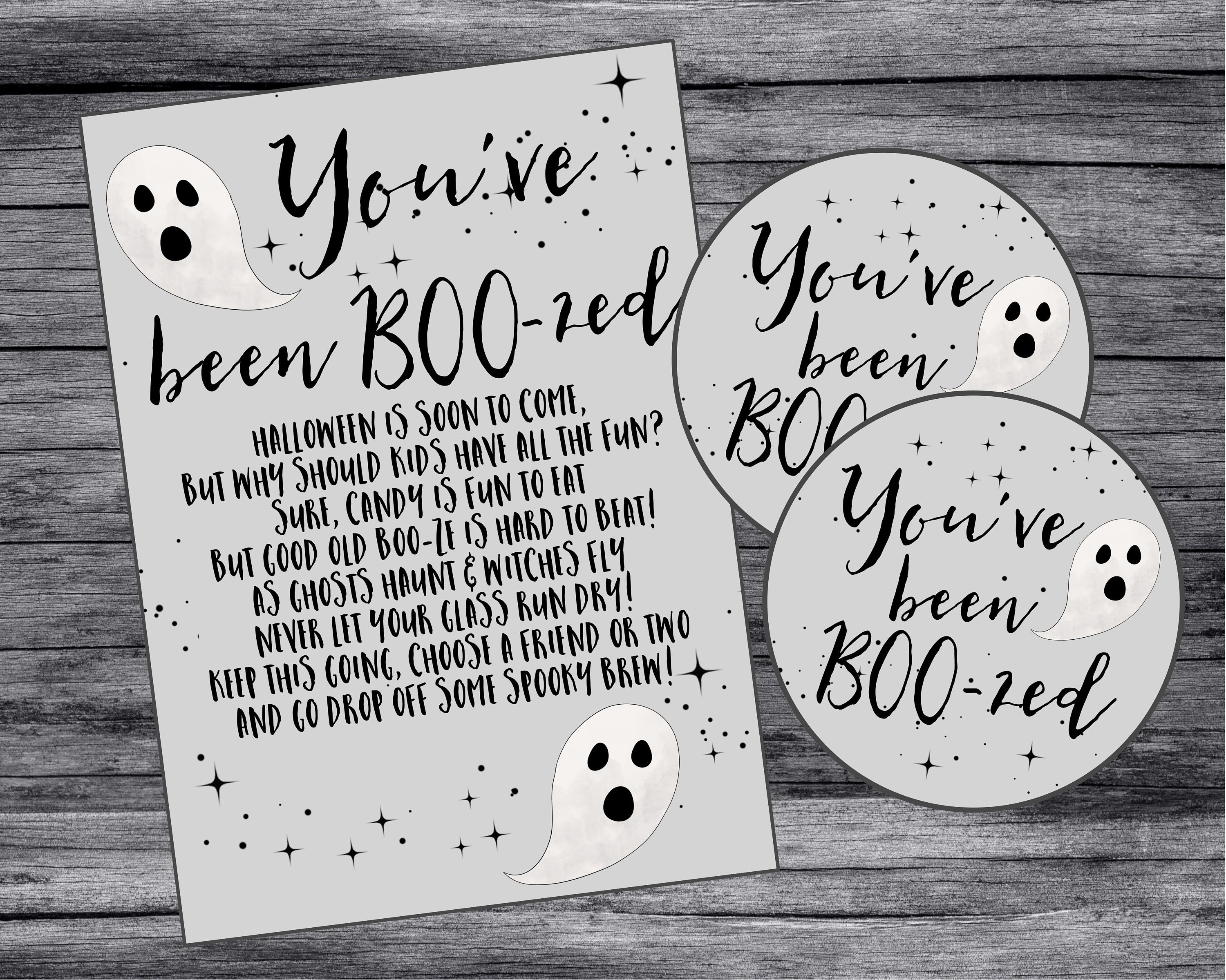 Printable You've Been Boo-zed Set. Instant Digital | Etsy