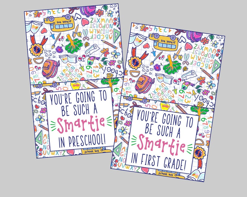 You're going to be such a SMARTIE Back to School Student Gift. Instant DIgital Download. Smartie Bag Topper for grades and School Year. image 2