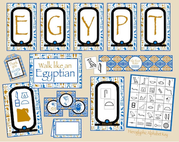 Egypt Party Decorations Mini Package Perfect For Egypt Lesson Etsy