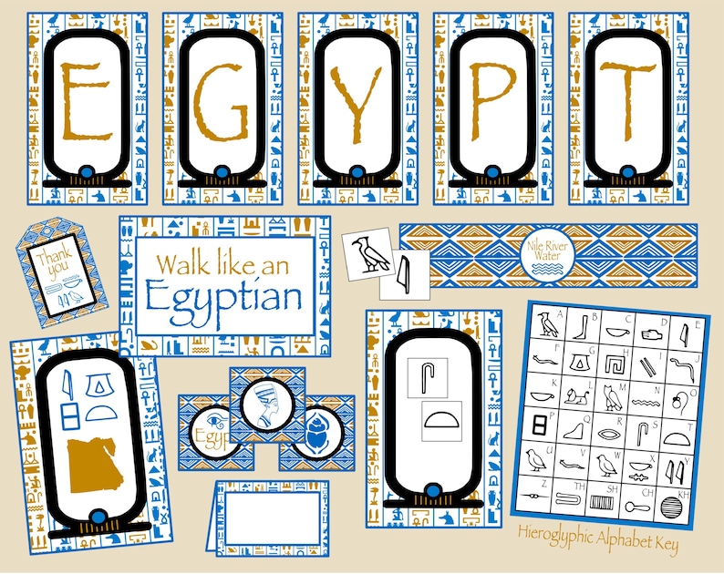 Egypt Party Decorations Mini Package Perfect For Egypt Lesson Etsy