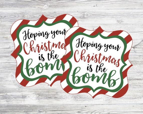 Bath Bomb Christmas Tags. Hoping Your Christmas is the Bomb. - Etsy