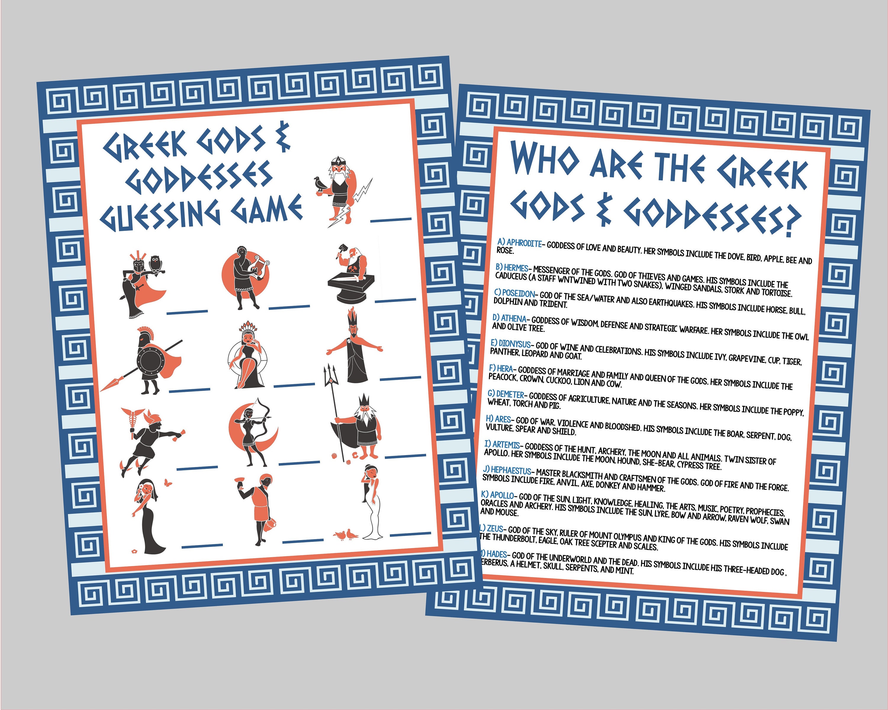 Greek Goddesses Stickers/pack of 8 Paper Stickers With 8 Beautiful Greek  Goddesses Illustrations, Totally Handmade 