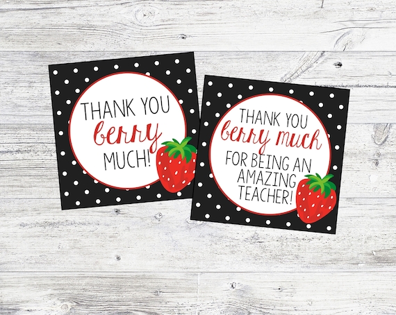 Thank you berry much Printable Thank You Card