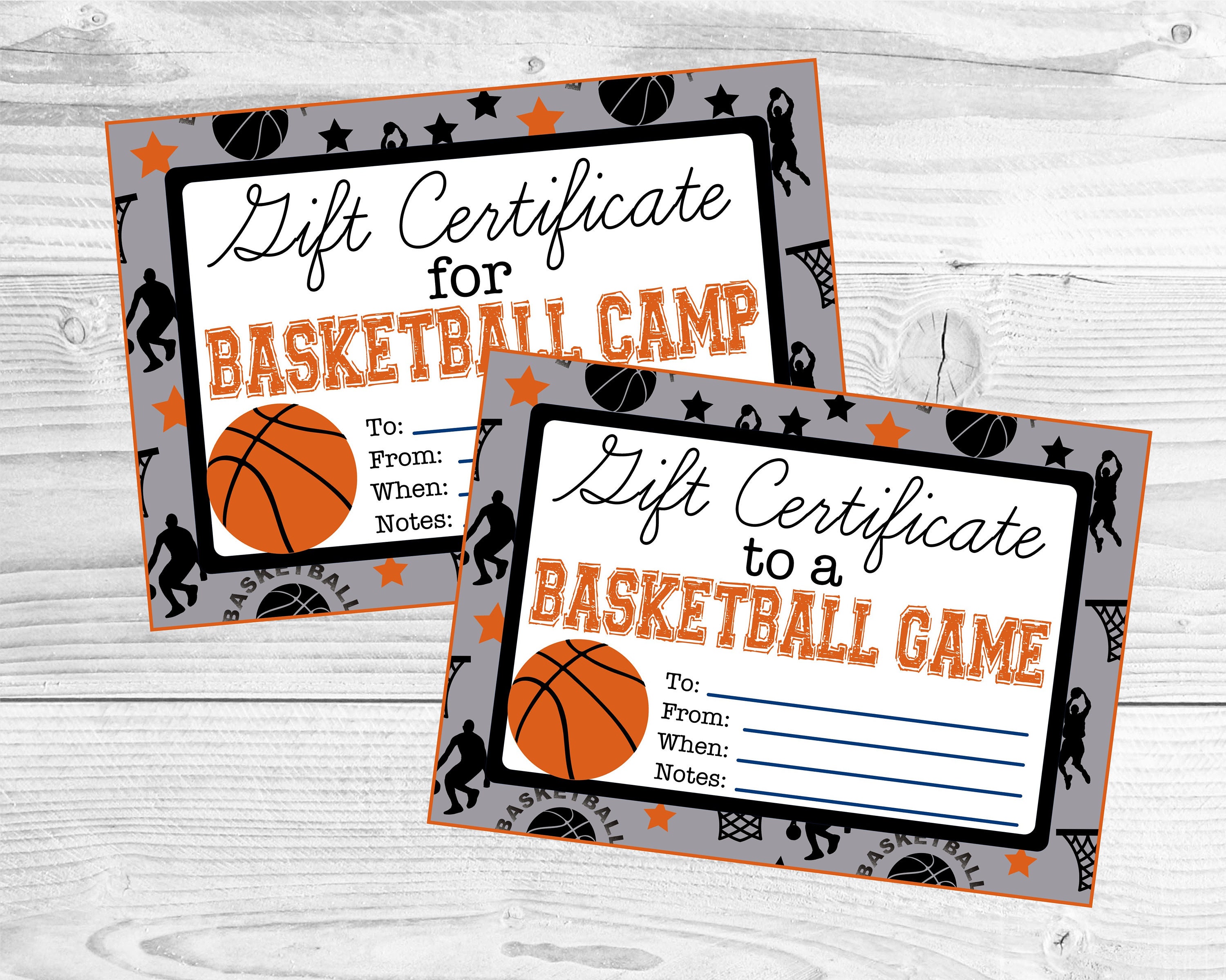 Image 2 for Basketball Camp Certificate Template
