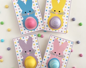 Bunny Lip Balm Cards! Easter Bunny Lip Balm Cards. Perfect For Round Lip Balms. Instant Digital Download