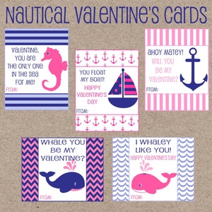 Wal You Be My Valentine? Maritime Karten zum Valentinstag. Set aus 5 Karten. Sofortiger digitaler Download.