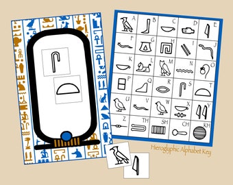 Egypt Hieroglyphics Activity. Incl. Printable Cartouches, Hieroglyph Key, &  Hieroglyphs for Secret Message or Name Instant Digital Download -   Canada