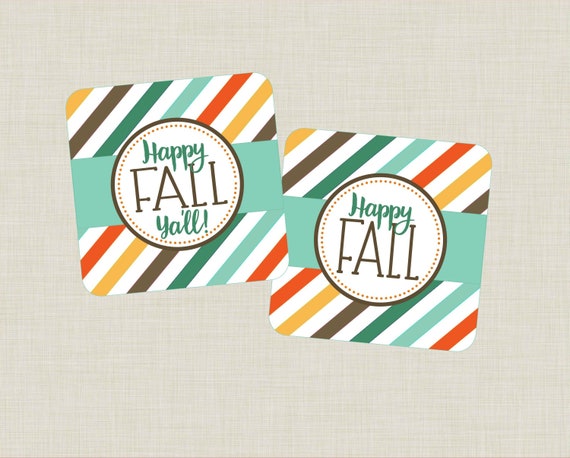 Happy Fall Ya'll Gift Tags. Happy Fall Tags. Instant Digital Down Printable Fall Tags. Fall, First Day of Fall, Autumn, Baking Tags