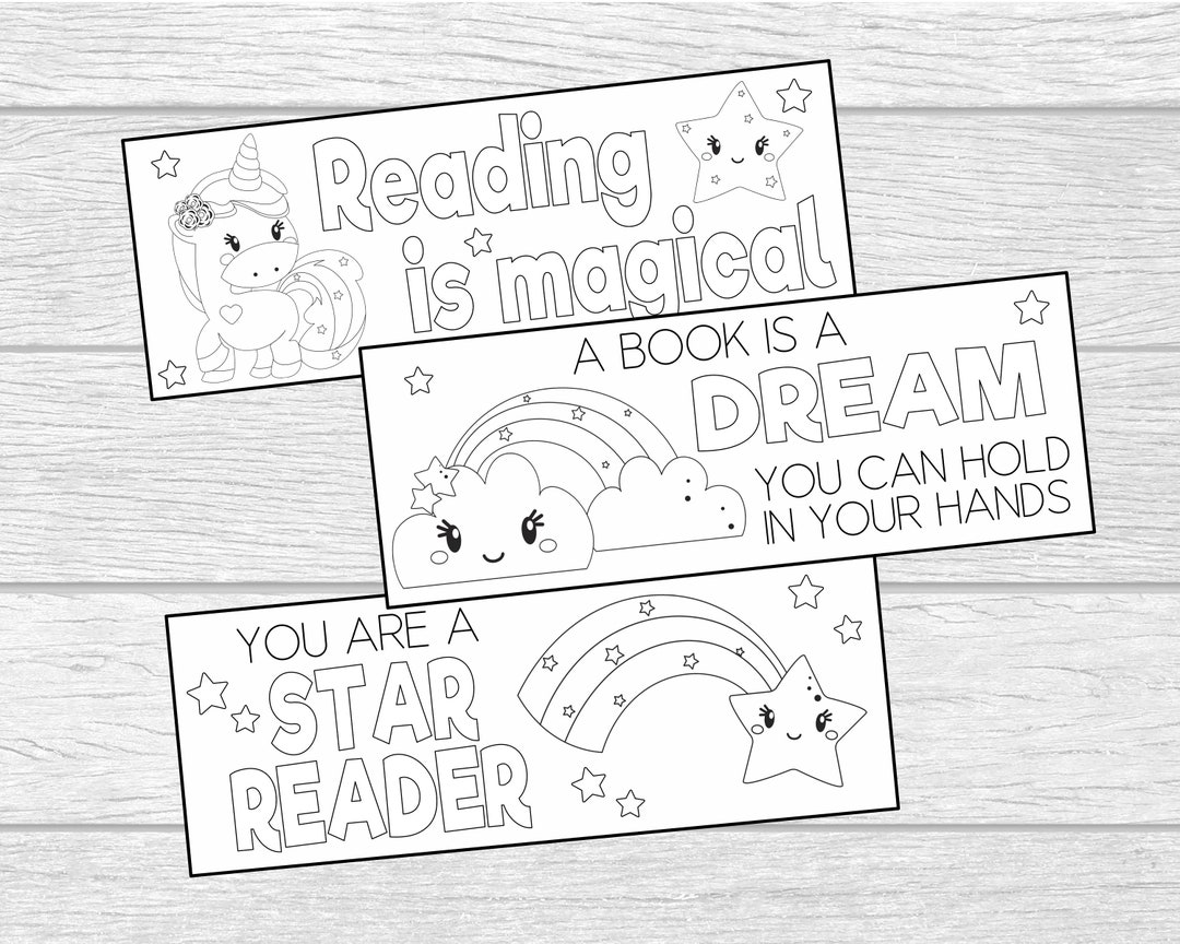 DIY Unicorn Bookmarks. Print & Coloring Your Own Bookmark. Unicorn