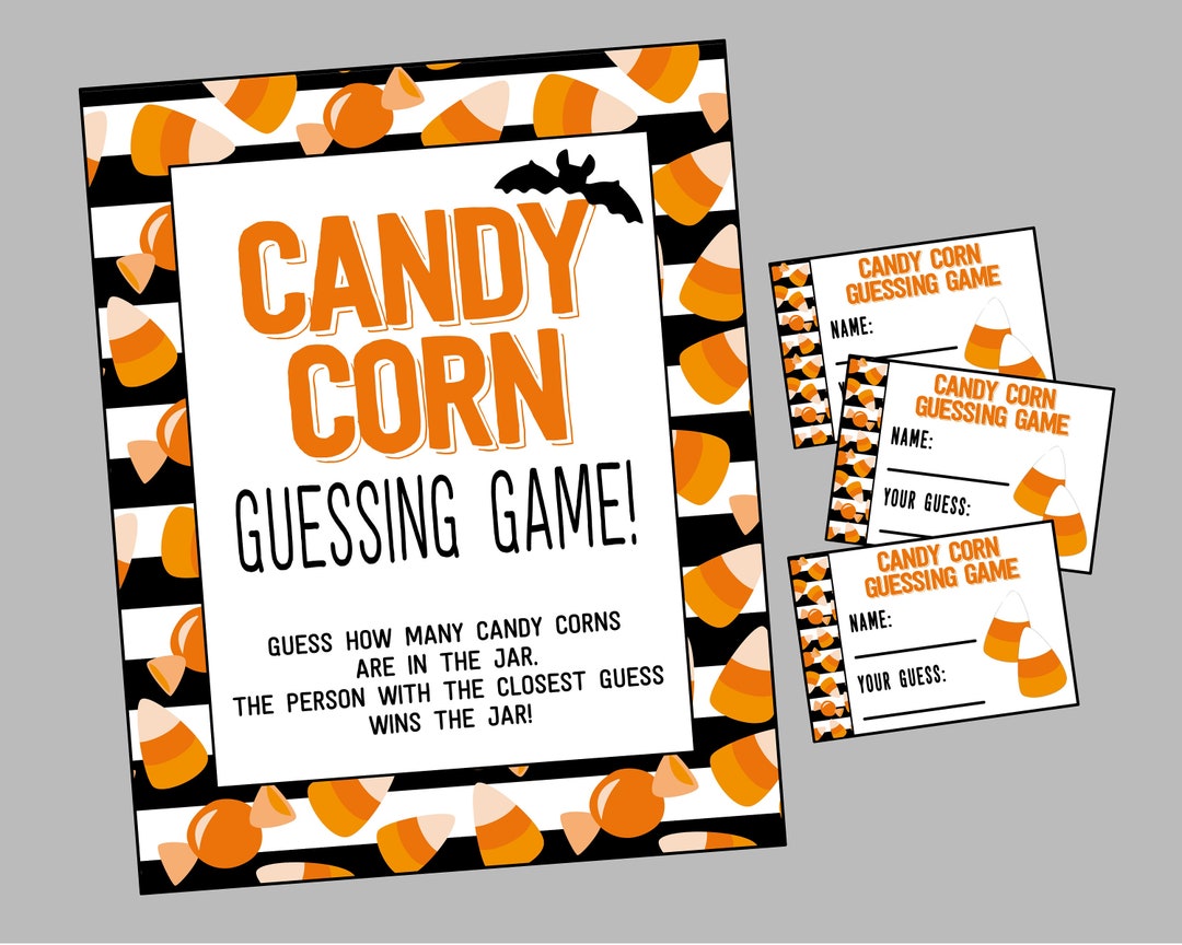 Candy Corn Guessing Game. Printable Guess How Many Candy Corns