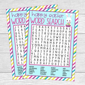 Easter Word Search Game. Printable Word Search. Instant Digital Download. Easter, Spring, Bunny Word Search Kids Games.