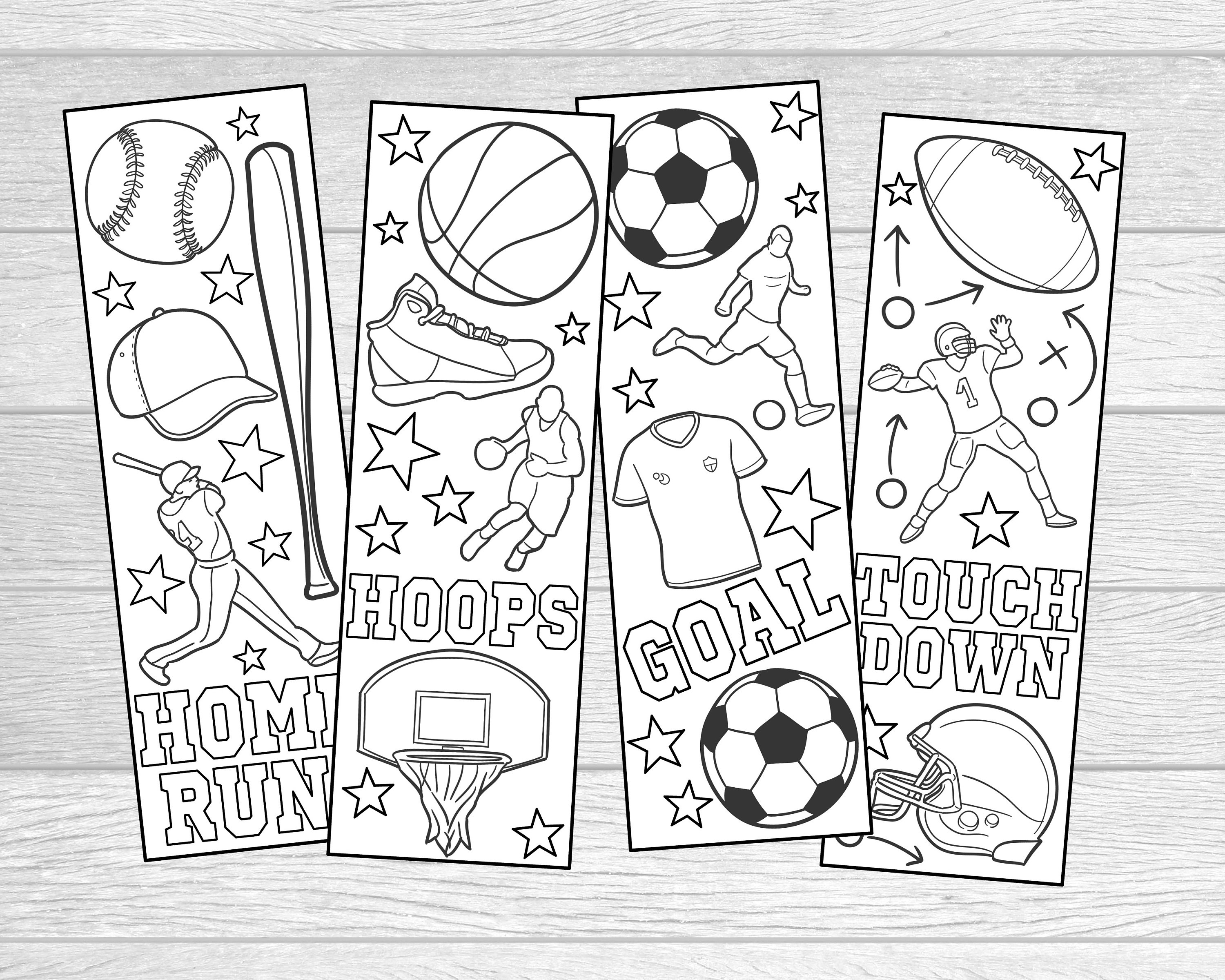 Free Printable Sports Bookmarks To Color