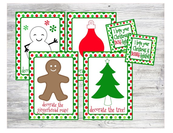 Printable Playdough Mat Christmas Gift Package Includes 4 Etsy