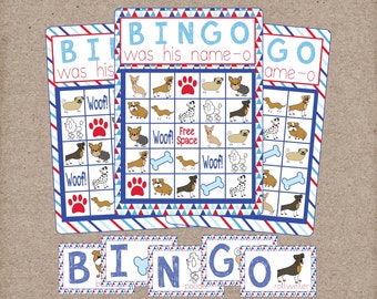Dog Bingo Game! Dog, Doggy, Puppy Bingo! Perfect for Puppy Party, Classroom Game, Toddler Game! Digital Instant Download.