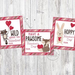 Tarjetas de San Valentín para imprimir con osos. Oso pardo, oso polar, oso panda. Descarga digital instantánea.