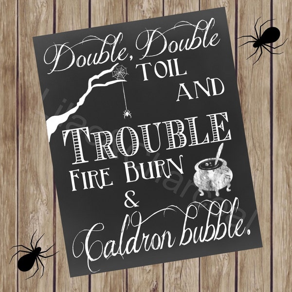 Double Double Toil and Trouble - Etsy
