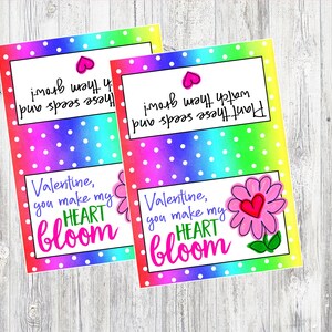 PRINTABLE Valentine, You Make My Heart Bloom Bag Toppers. Instant ...