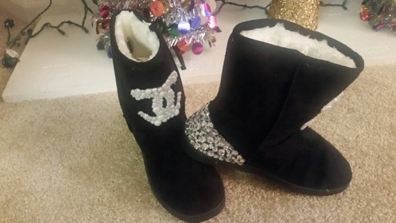Blinged out ugg type boots | Etsy