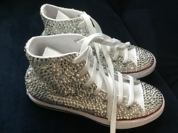Custom Made Swarovski Crystal Converse Perfect for the Bride