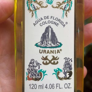 Urania Agua de Florida Colonia Florida Water Cologne  4 oz Hecho en Mexico Rare