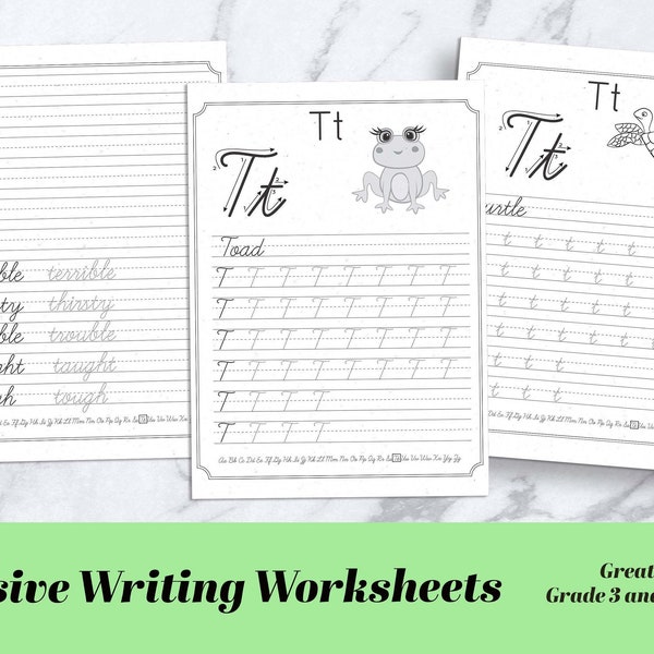 Printable cursive writing practice worksheets pdf. Lowercase and uppercase cursive handwriting sheets pdf for adults and kids digital.