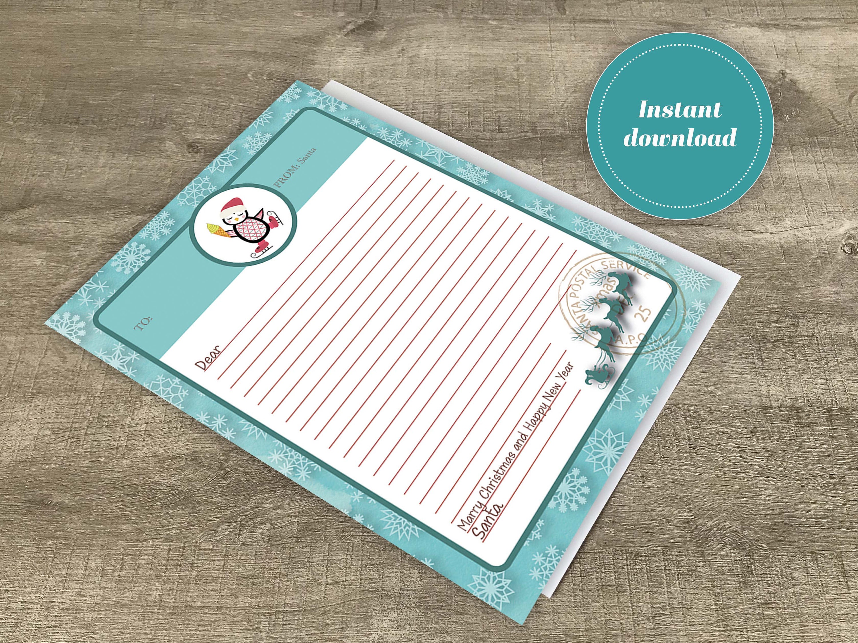 Santa Letter Kit, Printable Christmas Eve Box Idea, Christmas Wish List ...