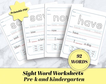Woordoefeningen in zicht: Dolch List, lezen en schrijven (pdf)