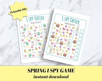 Spring Easter I Spy Game: Kids Printable Activity (PDF)