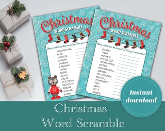 Kerstwoordspel: kerstpuzzel (afdrukbare pdf)