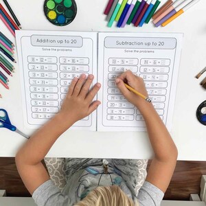 Kindergarten Math Worksheets Bundle Busy Book Printable Digital ...