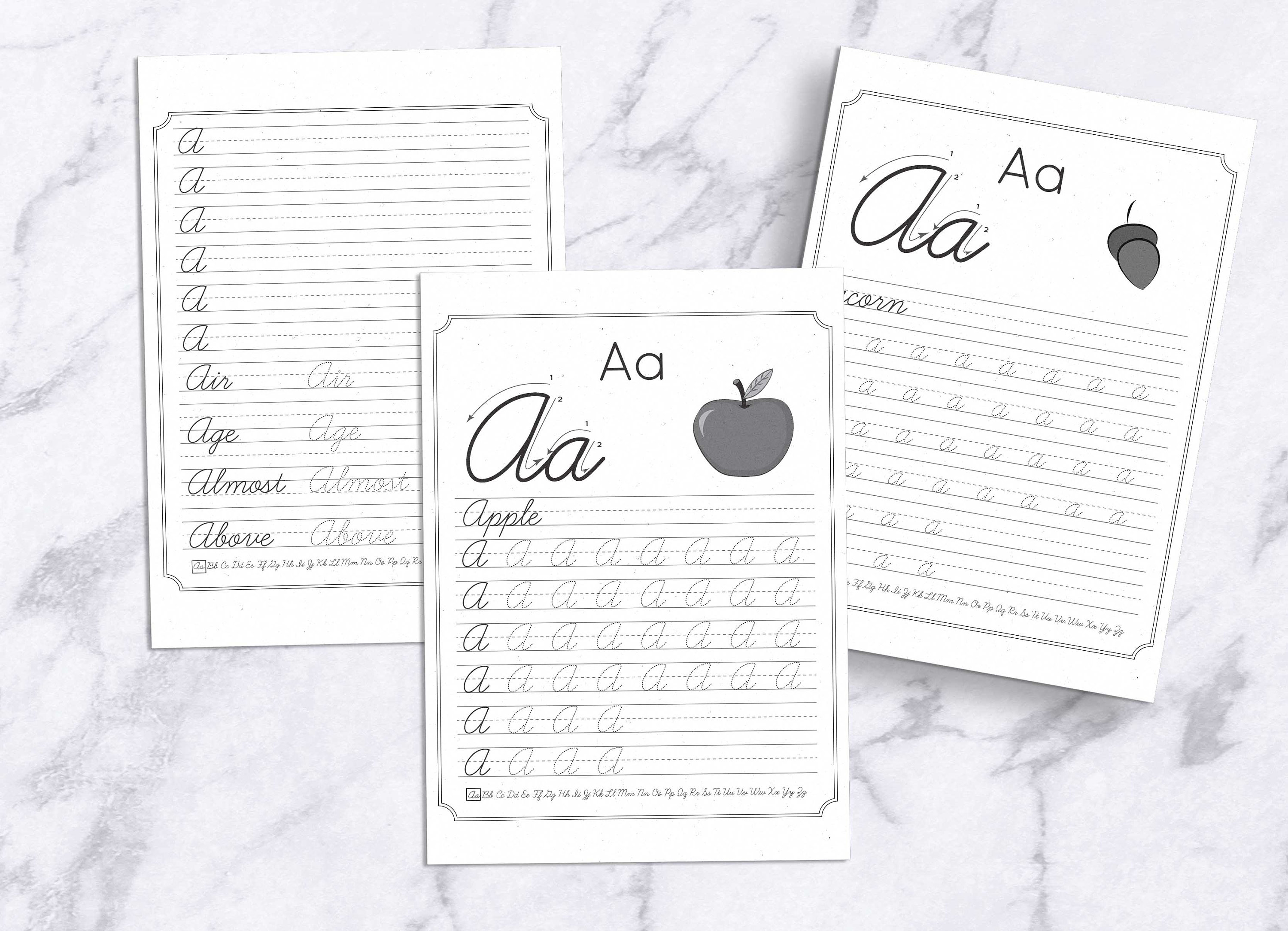 Printable Cursive Writing Practice Worksheets Pdf. Lowercase and ...