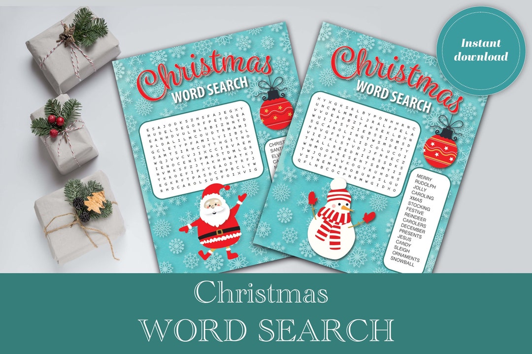 Christmas Word Search Match up Game / Holiday Word Games /printable ...