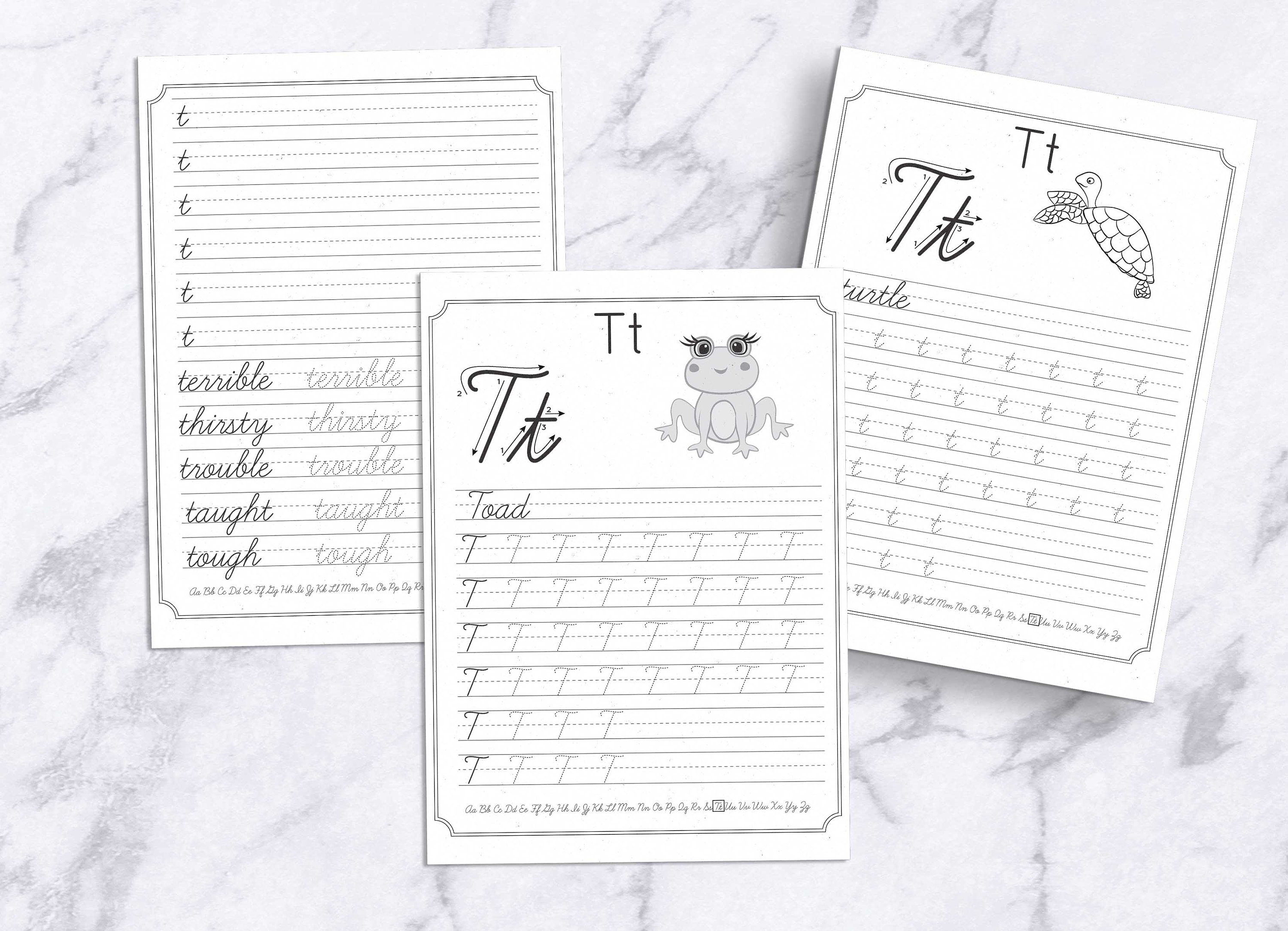 Printable Cursive Writing Practice Worksheets Pdf. Lowercase and ...