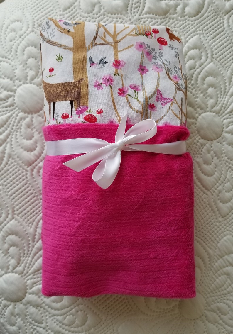 Changing Pad Cover Changing Table Mat Pad Cover Cotton Minky Magenta Pink Woodland Deer Bear Owl Floral Infant Baby Girl Shower Gift Idea