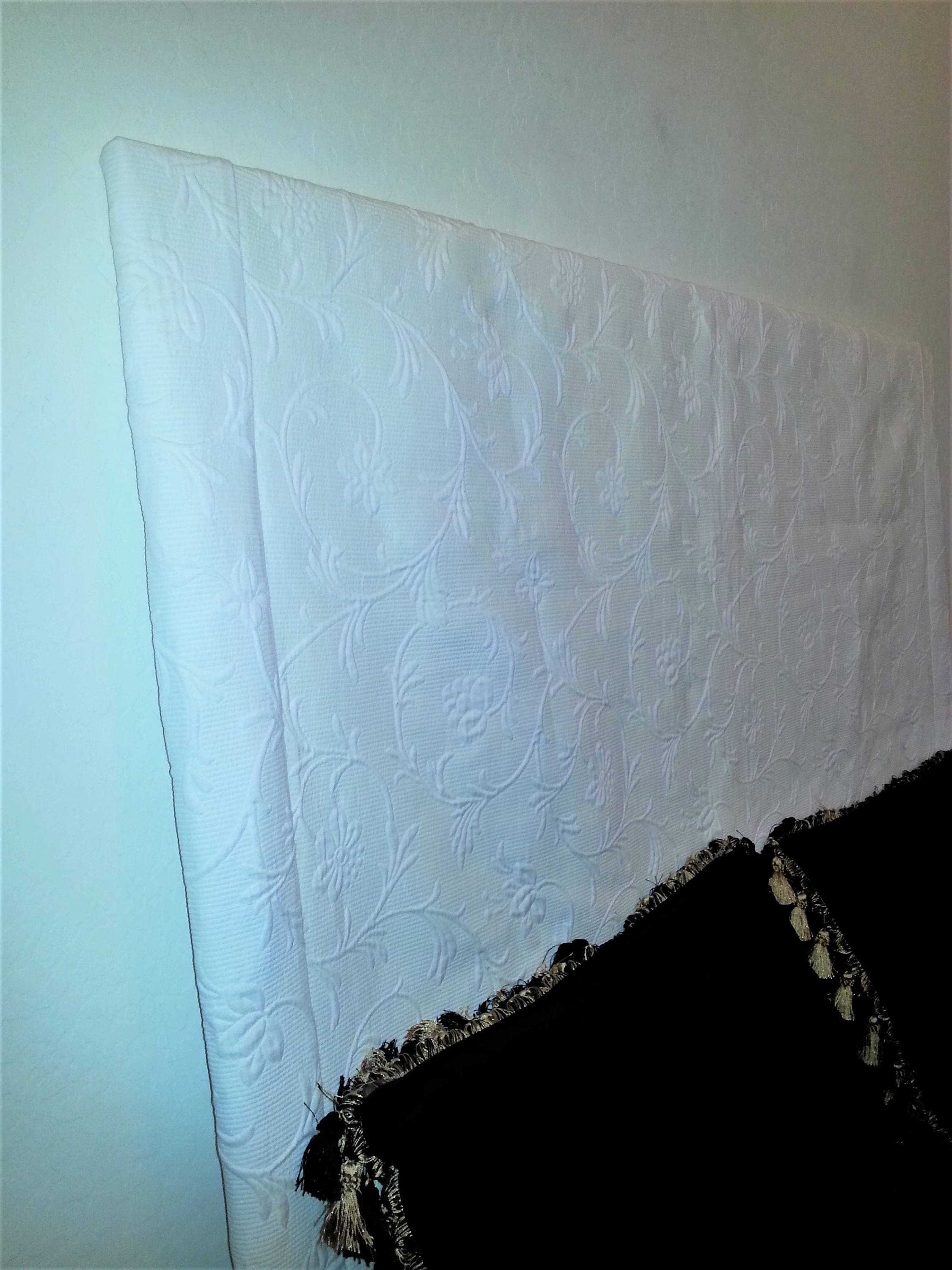 Queen Slipcover Headboard With Open Back in Matelasse Fabric Etsy