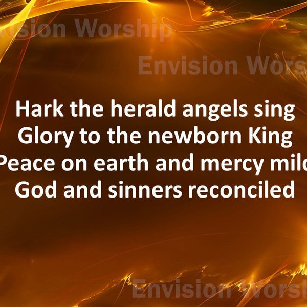 Angels We Have Heard On High Standard Size Christmas Powerpoint with Lyrics