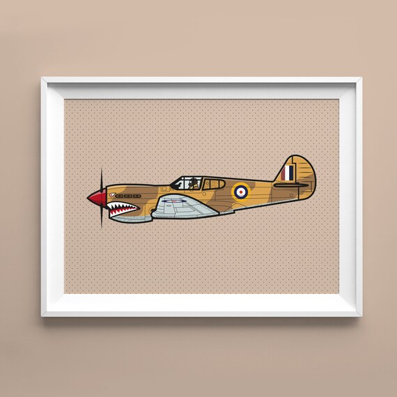 P-40D キティホーク – 第二次世界大戦のイギリス戦闘機 – デジタル