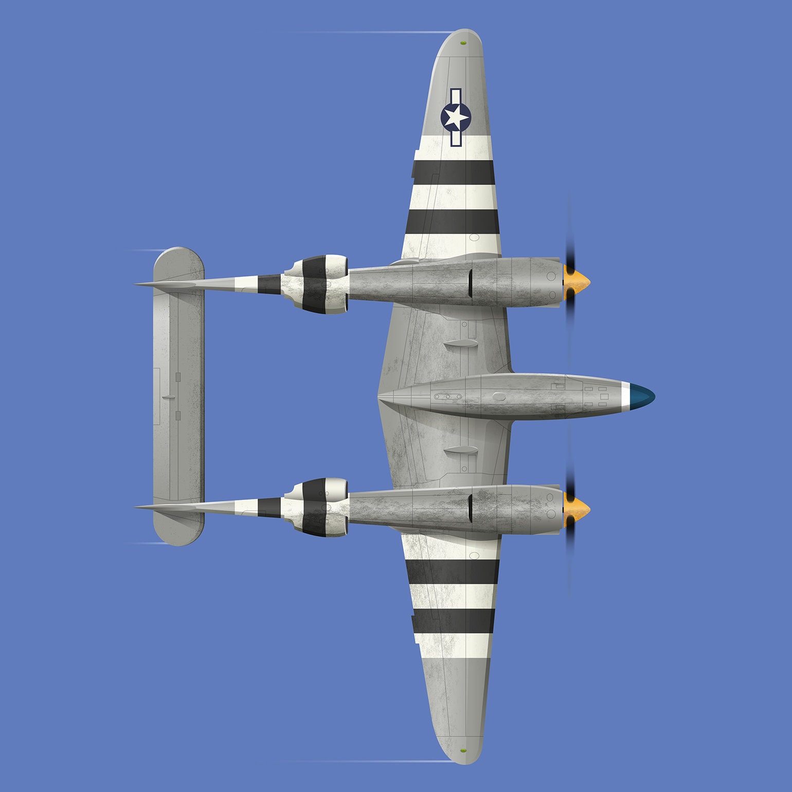 P38 Lightning Break Left World War 2 Plane - Etsy