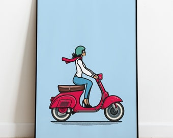 1960's Piaggio Vespa 90 with Rider – Vintage Italian Style