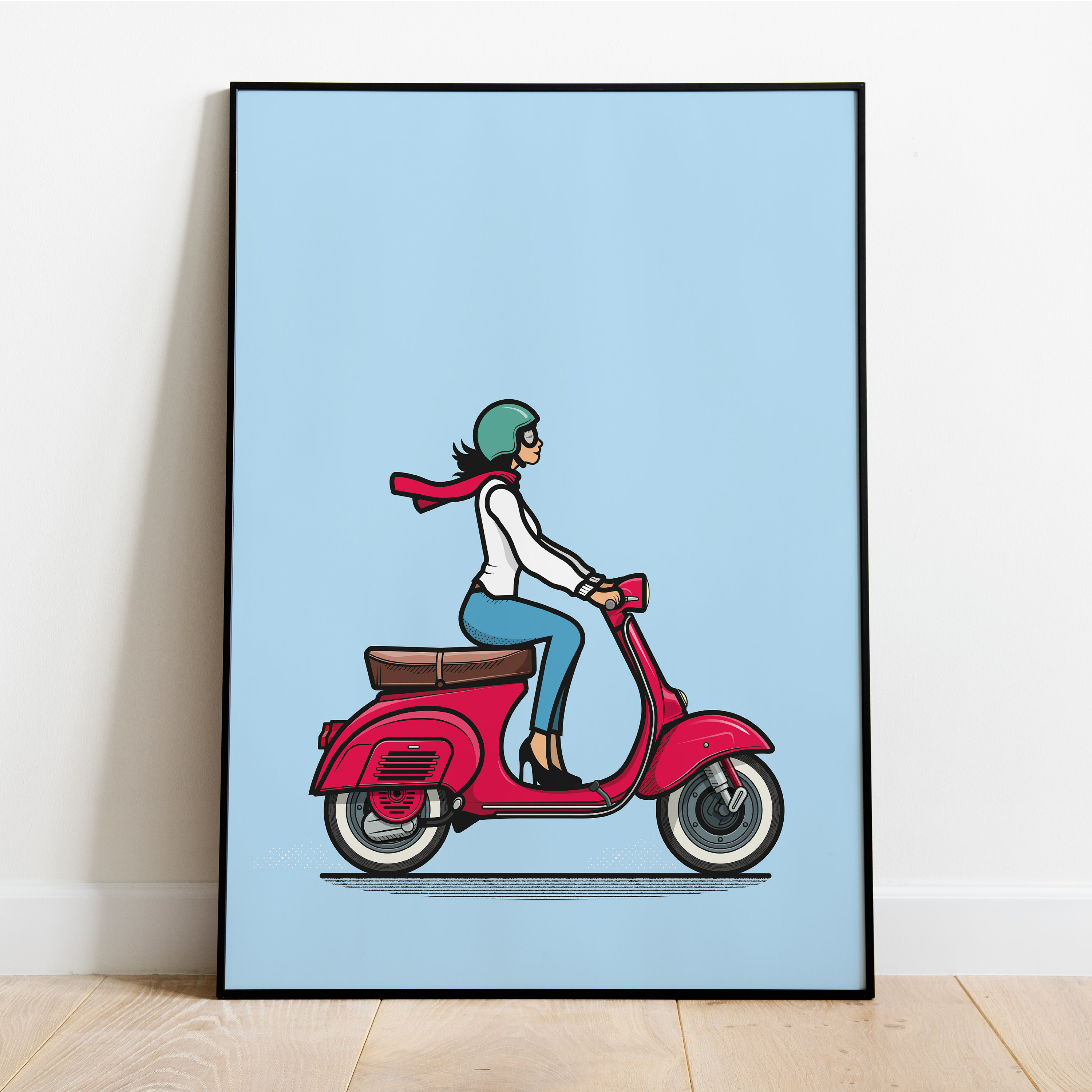 1960's Piaggio Vespa 90 With Rider – Vintage Italian Style