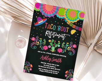Taco Bout Retirement Invitation Fiesta Taco Bout Retirement Party Invite Mexican Fiesta Retirement Instant Download Editable Template