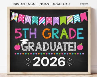 Teken meisje 5e leerjaar AFSTUDEREN, basisschool afgestudeerd, teken laatste dag van 5e leerjaar, instant download, afdrukbaar fotobestand