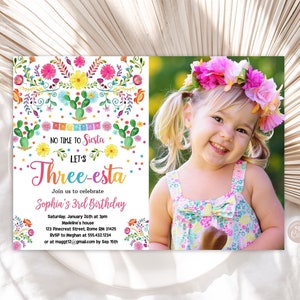 EDITABLE Fiesta Invitation Three-esta Birthday Invitation  Fiesta 3rd Birthday Invitation Fiesta Mexican Party PRINTABLE DOWNLOAD FD2