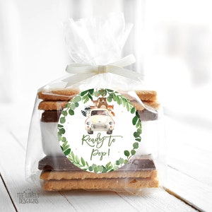 Woodland Baby Shower Favor Tags: Ready to Pop Labels (PDF & JPEG)
