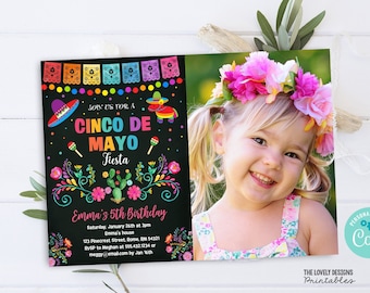 Cinco De Mayo Invitation, EDITABLE Cinco de Mayo Fiesta Invitation, Mexican Invite, Cinco de Mayo, Digital File, INSTANT DOWNLOAD