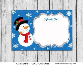 christmas thank you etsy christmas thank you notes printable