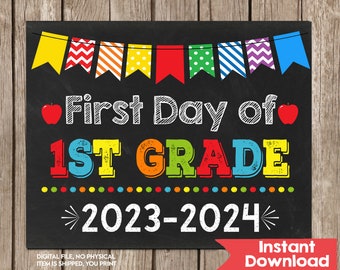 First Day of 1st Grade Printable - Etsy